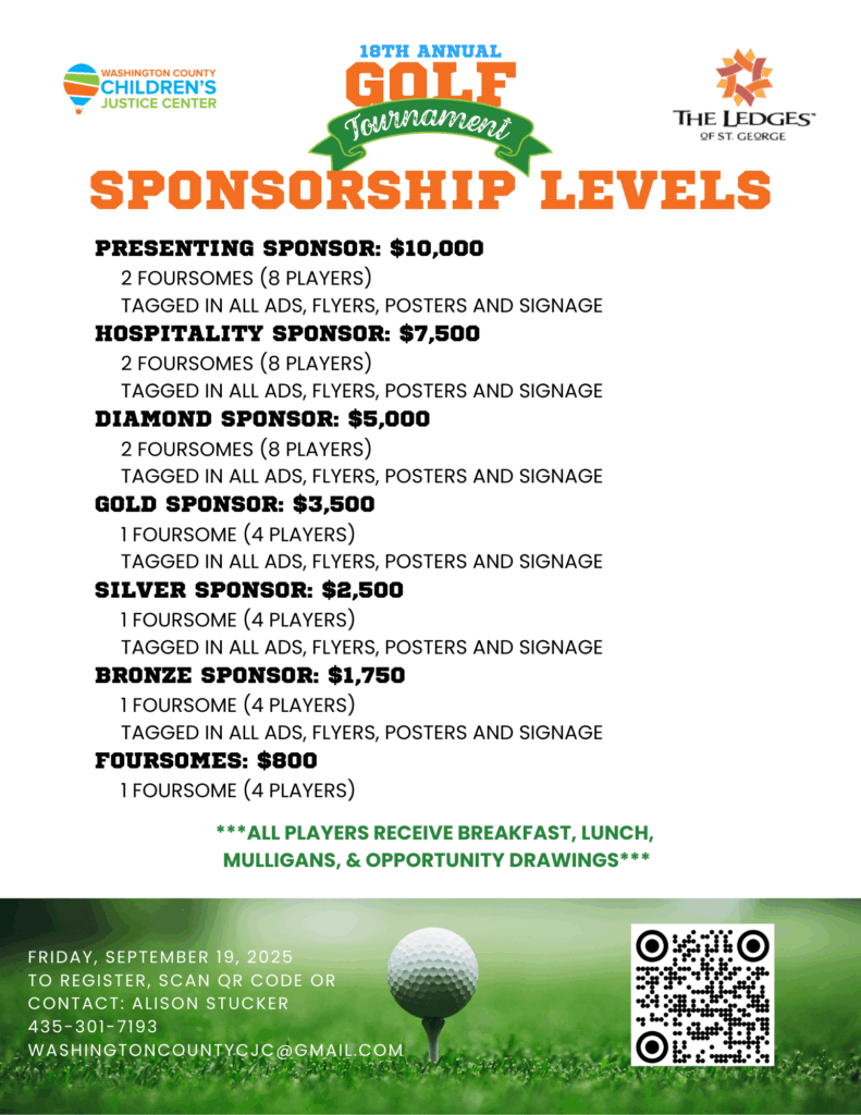 GOLF 2025 Golf Fundraiser St. George ut